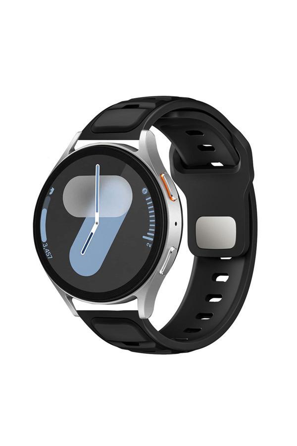 Riseofglc Gear S3 Zore Krd-135 22Mm Silikon Kordon Strap Kayış - Siyah - Image 1