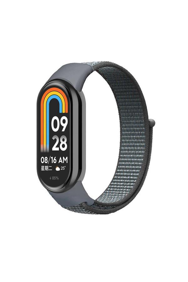 Kılıftech Xiaomi Mi Band 8 Zore Krd-03 Hasır Kordon-Gri - Image 1