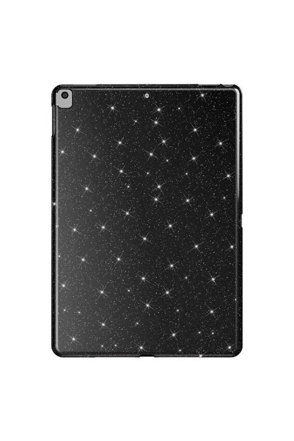 Kılıftech Apple İpad 10.2 2021 (9.Nesil) Simli Parlak Görünümlü Uyumlu Zore Tablet Koton Kılıf-Siyah - Image 1