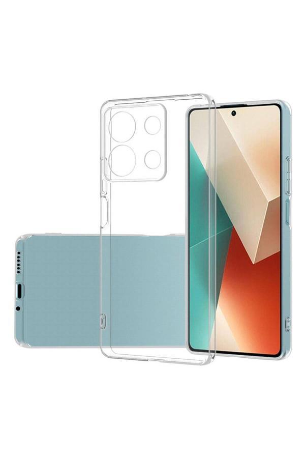 Kılıftech Xiaomi Redmi Note 13 4G Kılıf Zore Süper Silikon Kapak-Şeffaf - Image 1