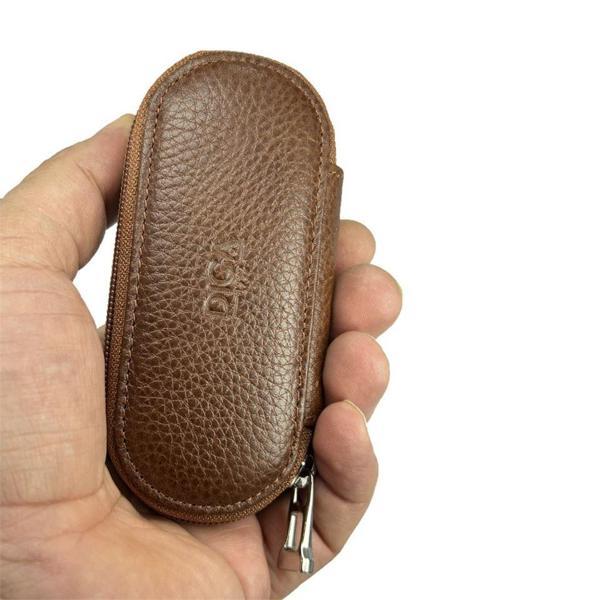 Hakiki Deri Fermuarlı Anahtarlık Şık ve Fonksiyonel Taba - Image 1