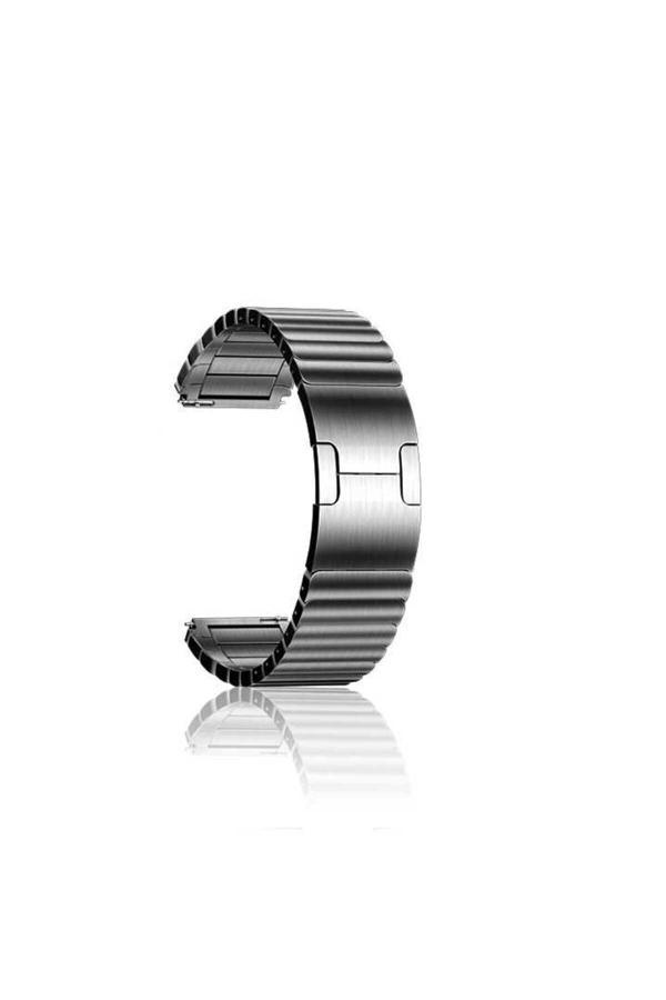 Kılıftech Huawei Gt2 46Mm Uyumlu Krd-35 22Mm Metal Zore Kordon-Gri - Image 1