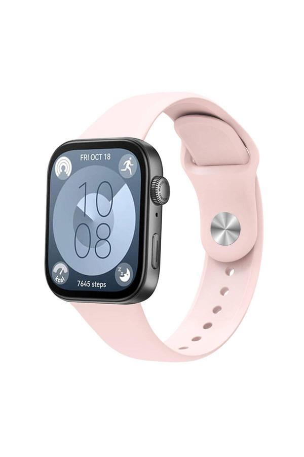 Zore Huawei Watch Fit 3 Krd-11 22Mm Silikon Kordon-Pembe - Image 1