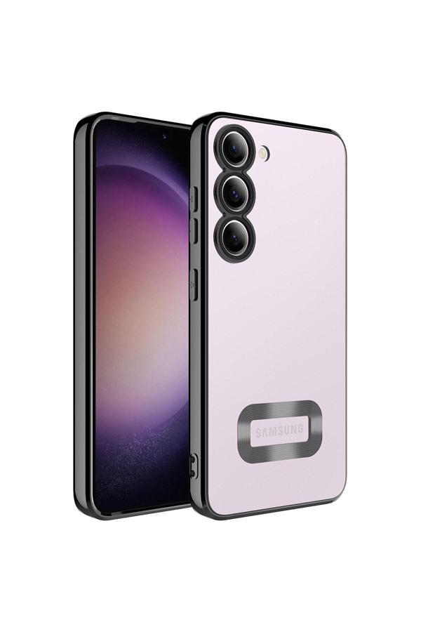 Kılıftech Galaxy S23 Plus Uyumlu Kamera Korumalı Logo Gösteren Zore Omega Kılıf-Siyah - Image 1