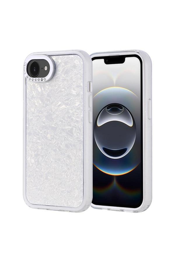 Zore İphone 16E Kılıf Taşlı Tasarımlı Emp Kapi Kapak - Gümüş - Image 1