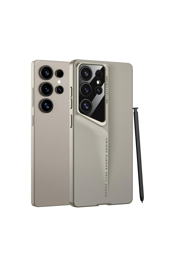 Kılıftech Galaxy S25 Ultra Uyumlu Kılıf Ultra İnce Kamera Korumalı Sert Rubber Zore Procase Kapak-Gold - Image 1