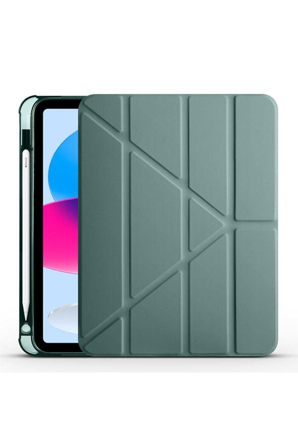 Kılıftech İpad 11.Nesil 2025 Kılıf Zore Tri Folding Kalem Bölmeli Standlı Kılıf - Koyu Yeşil - Image 1
