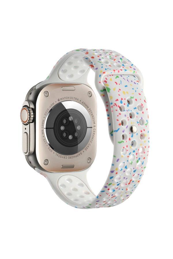 Göktuğ Aksesuar Watch 7 45Mm Kordon Yeni Seri 2023 Krd-02 Uyumlu Strap Kayış Clo- Beyaz - Image 1