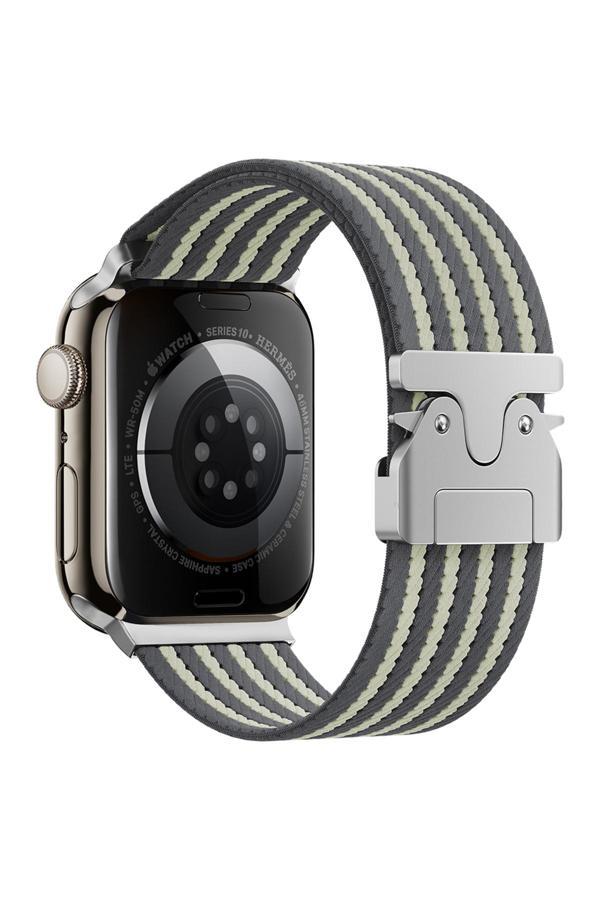 Kılıftech Watch 44Mm Zore Krd-133 Naylon Kumaş Hasır Örgülü Kordon - Gri - Image 1