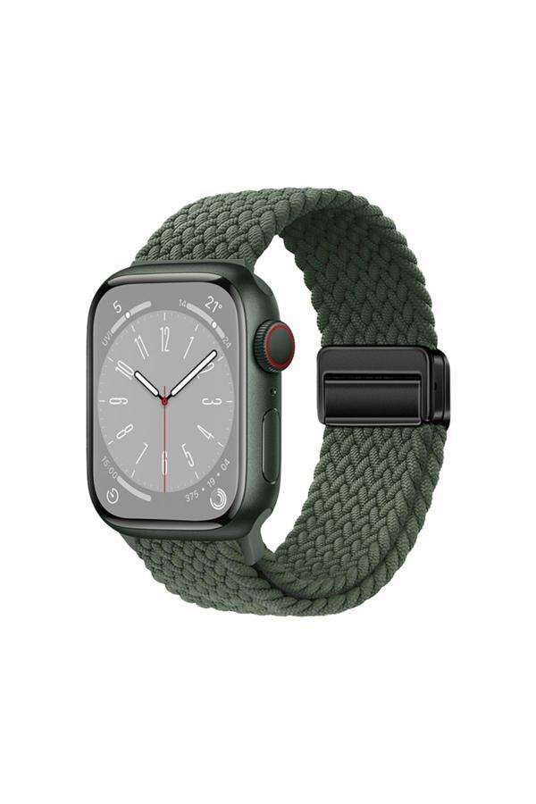 Fzd Global Watch 7 41Mm Fzd Krd-134 Örgü Tasarımlı Hasır Kordon Strap Kayış - Koyu Yeşil - Image 1