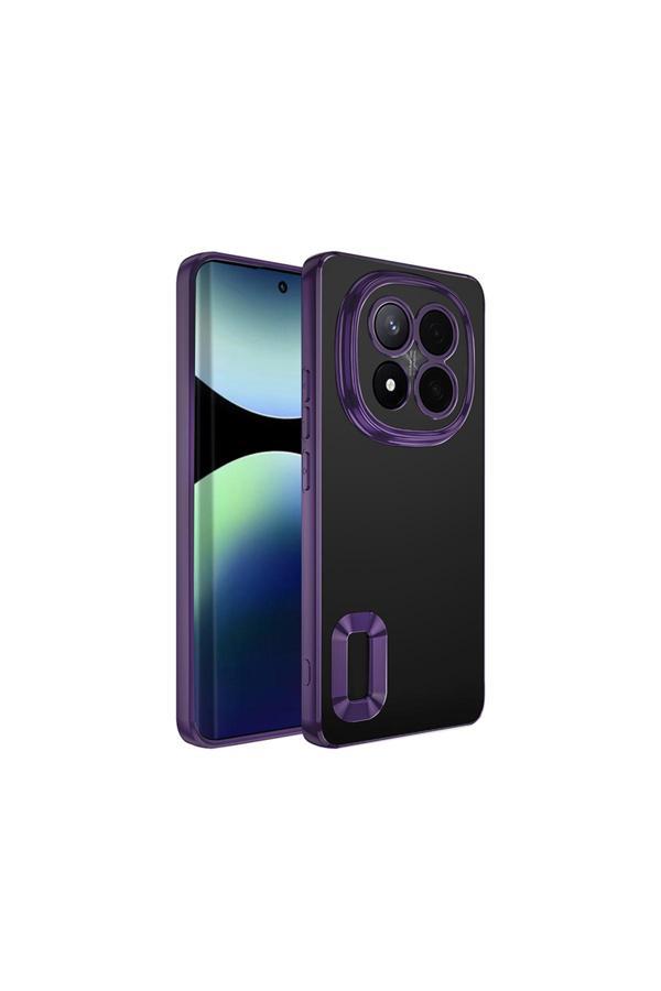 Kılıftech Redmi Note 14 Pro Plus Kılıf Kamera Korumalı Logo Gösteren Kth Omega Kapak - Derin Mor - Image 1