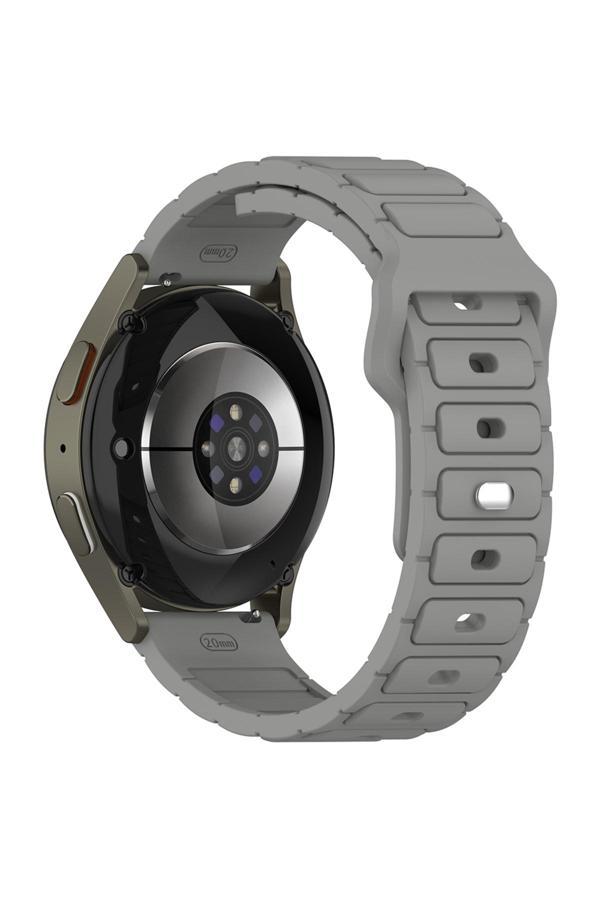 Kılıftech Amazfit Pace Zore Krd-132 22Mm Silikon Kordon Strap Kayış - Gri - Image 1