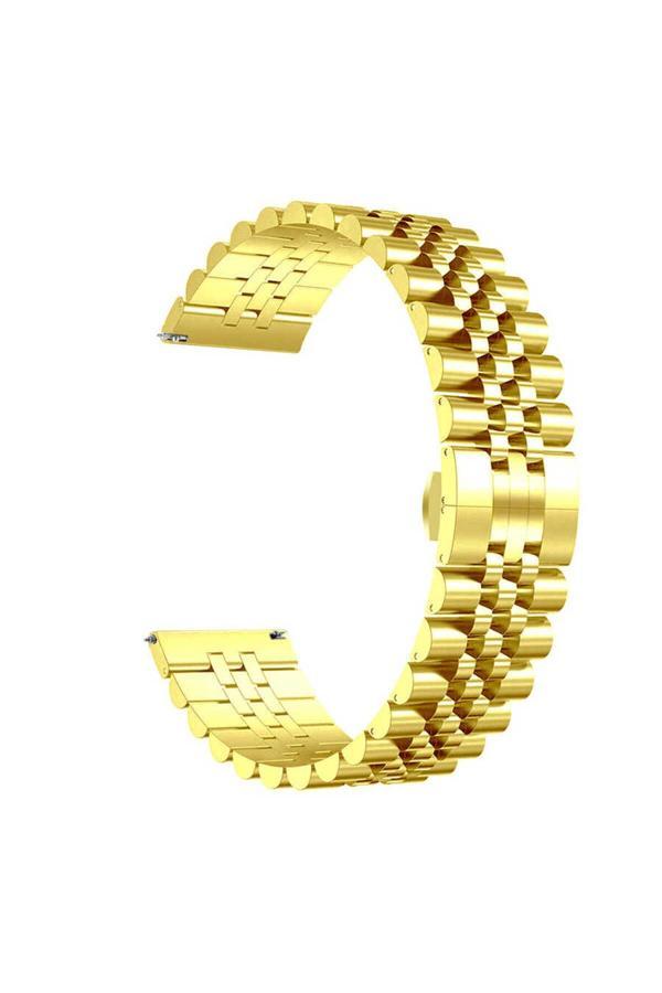 Kılıftech Gear S2 Uyumlu Krd-36 20Mm Metal Zore Kordon-Gold - Image 1