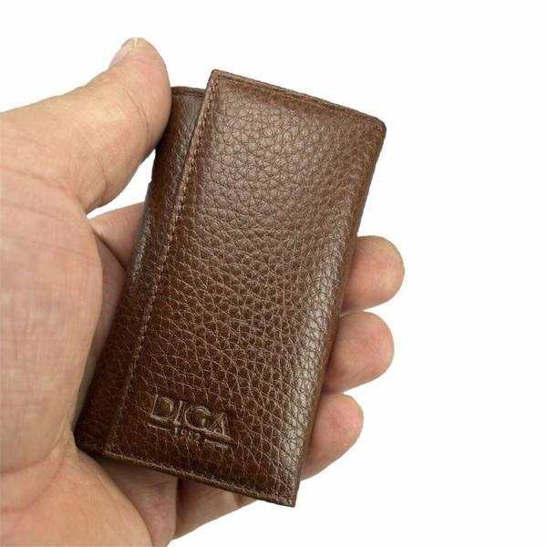Hakiki Deri Organizer Dikey Avuçiçi Anahtarlık Taba - Image 1