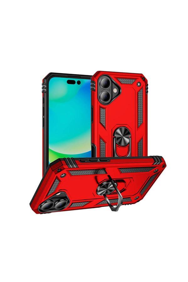 10Line Aksesuar Apple İphone 16 Plus Kılıf Zore Vega Kapak-Kırmızı - Image 1