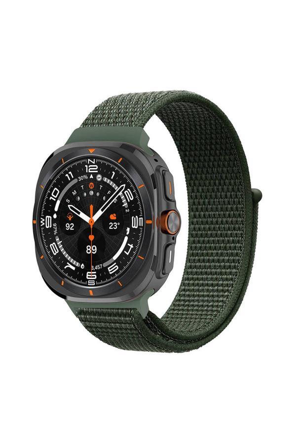 Zore Galaxy Watch Ultra 47Mm Zore Krd-03 Hasır Kordon-Koyu Yeşil - Image 1