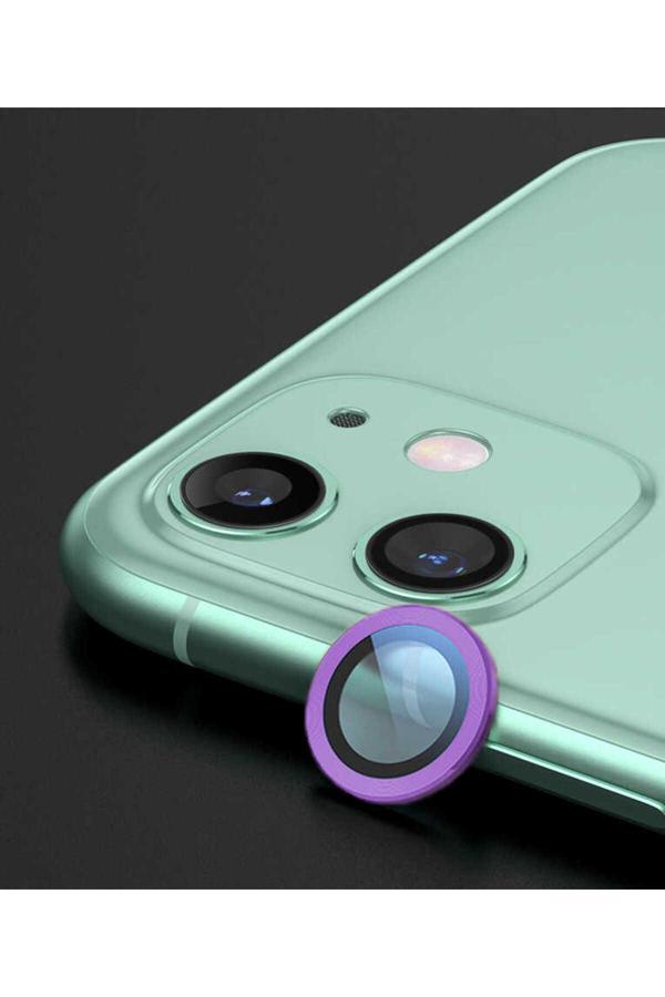 Kılıftech İphone 12 Mini Uyumlu Cl-02 Kamera Koruyucu-Mor - Image 1