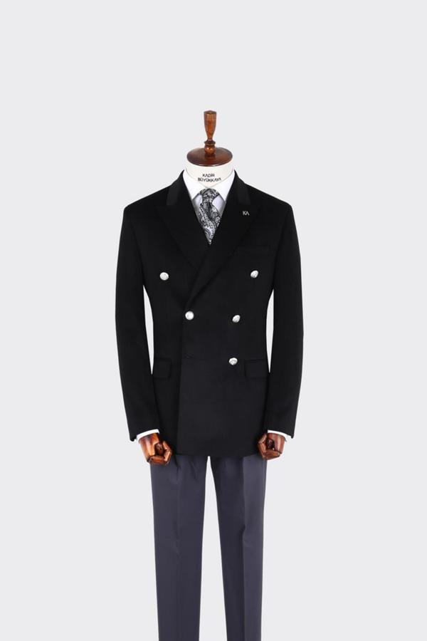 Erkek Kruvaze Ceket-KAX5855W - Image 1