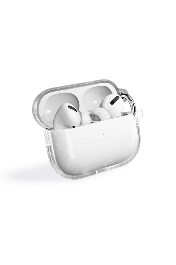 Göktuğ Aksesuar Air-Pods Pro 2 Zore Allstar Airbag 32 Parlayan Simli Saydam Renkli Kılıf-Şeffaf - Image 1