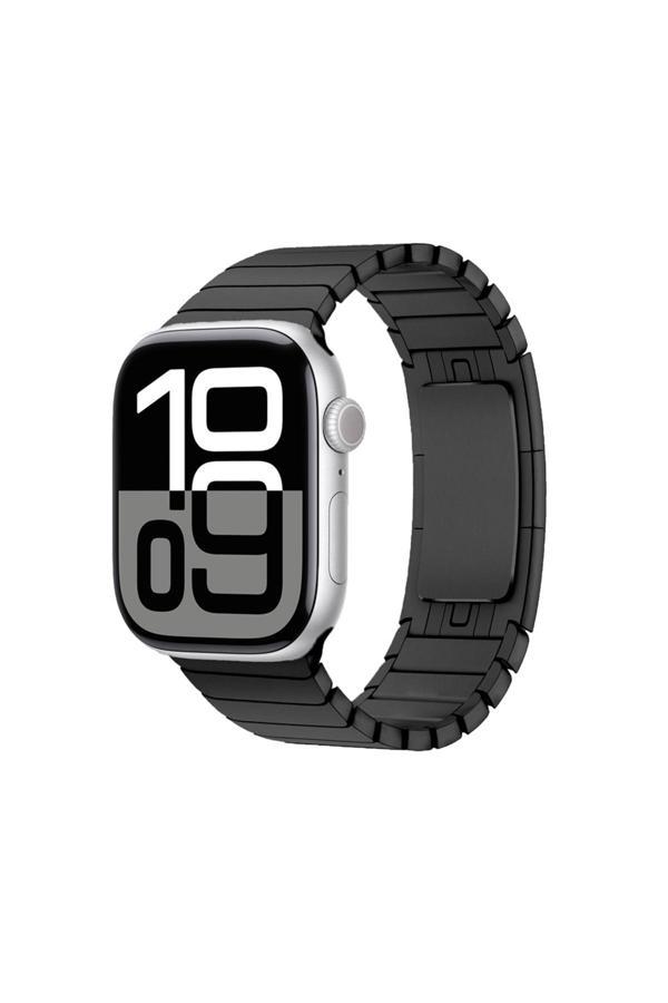 Zore Watch 10 46Mm Uyumlu Krd-35 Metal Kordon-Siyah - Image 1