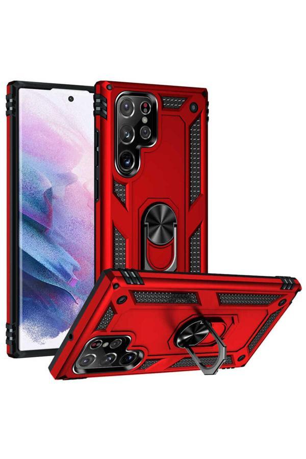 Kılıftech Galaxy S22 Ultra Uyumlu Zore Vega Kılıf-Kırmızı - Image 1