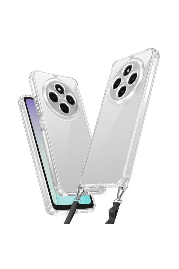Kılıftech Xiaomi Redmi 14C 4G Uyumlu Kılıf Airbagli Takılabilir Askı Aparatlı Zore Snap Silikon Kapak-Şeffaf - Image 1