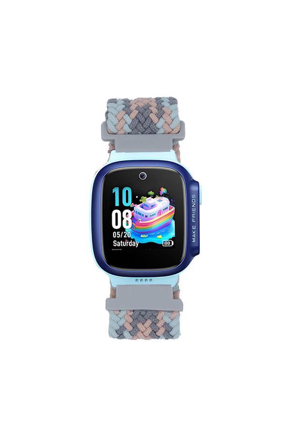 Kılıftech Huawei Watch Gt5 Pro 42Mm Zore Krd-139 Çocuklara Özel Örgü Kordon - Gri-Pembe - Image 1