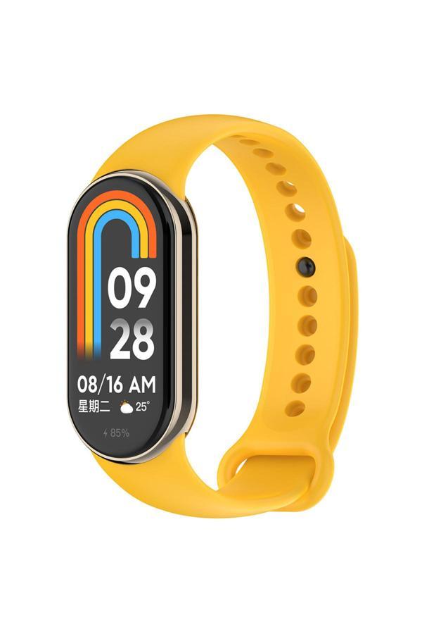 Szr Store Xiaomi Mi Band 8 Serisi Klasik Kordon Silikon Strap Kayış-Sarı - Image 1
