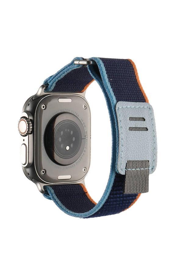 Kılıftech Apple Watch Ultra 49Mm Hasır Kordon Zore Krd-106 Strap Kayış-Lacivert - Image 1