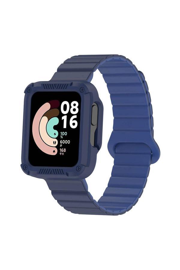 Kılıftech Xiaomi Redmi Watch 1 Silikon Kordon Zore Krd-105 Strap Kayış-Lacivert - Image 1