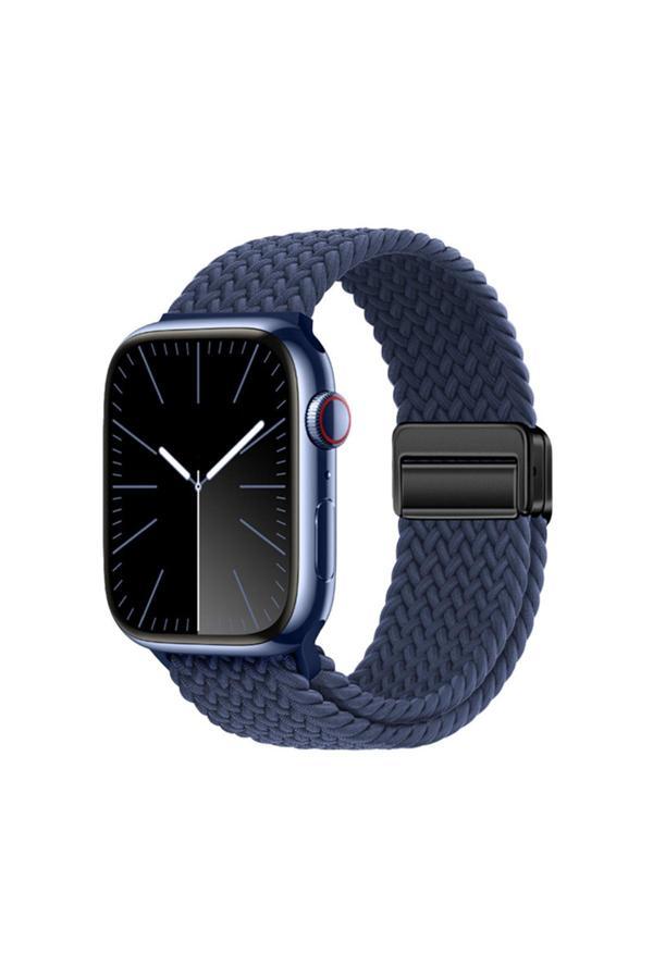 Kılıftech Watch 42Mm Zore Krd-134 Örgü Tasarımlı Hasır Kordon Strap Kayış - Lacivert - Image 1