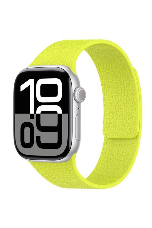 Kılıftech Watch 7 41Mm Kth Krd-136 Kabartma Desenli Silikon Kordon - Açık Yeşil - Image 1