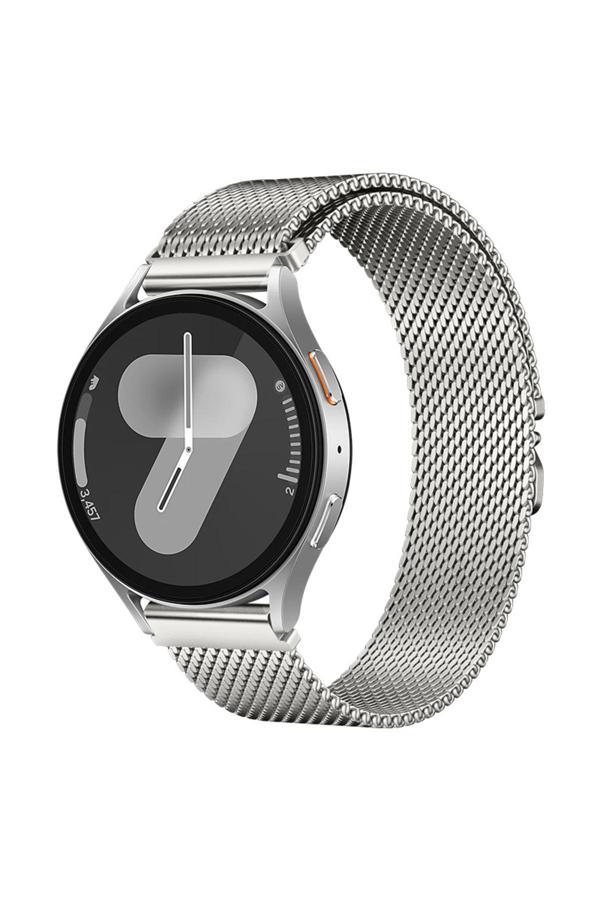 Kılıftech Gear S3 22Mm Kth Krd-25 Metal Hasır Kordon - Gri - Image 1