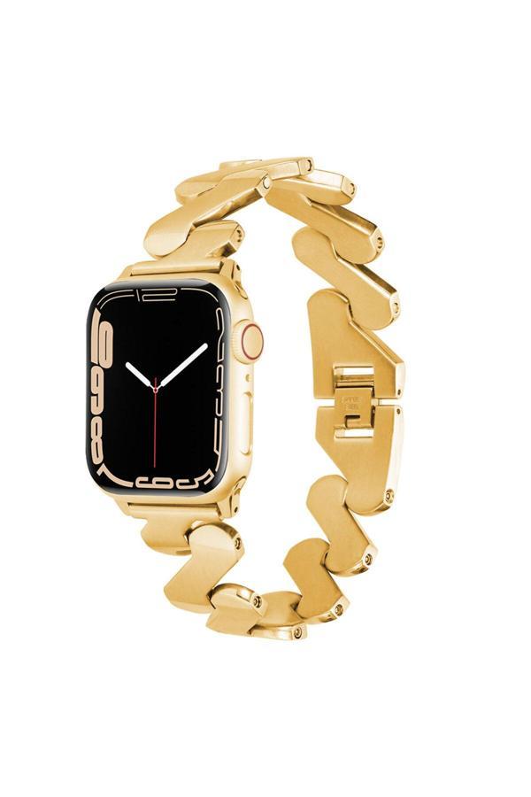 Kılıftech Watch 44Mm Kordon Uyumlu Krd-80 Metal Strap Kayış Clo- Gold - Image 1