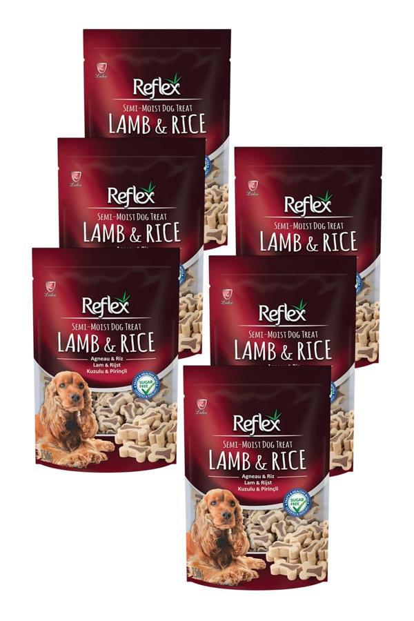 Semi Moist Kuzulu ve Pirinçli Kemik Şekilli Köpek Ödül Maması 150 gr Altılı Paket - Image 1