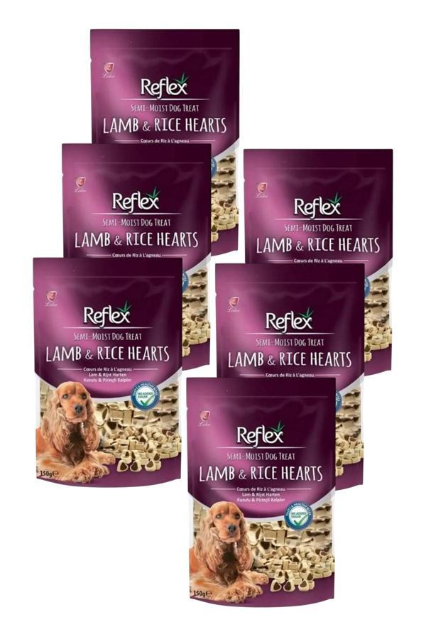 Semi Moist Kuzulu ve Pirinçli Küçük Kalp Köpek Ödül Maması 150 gr Altılı Paket - Image 1