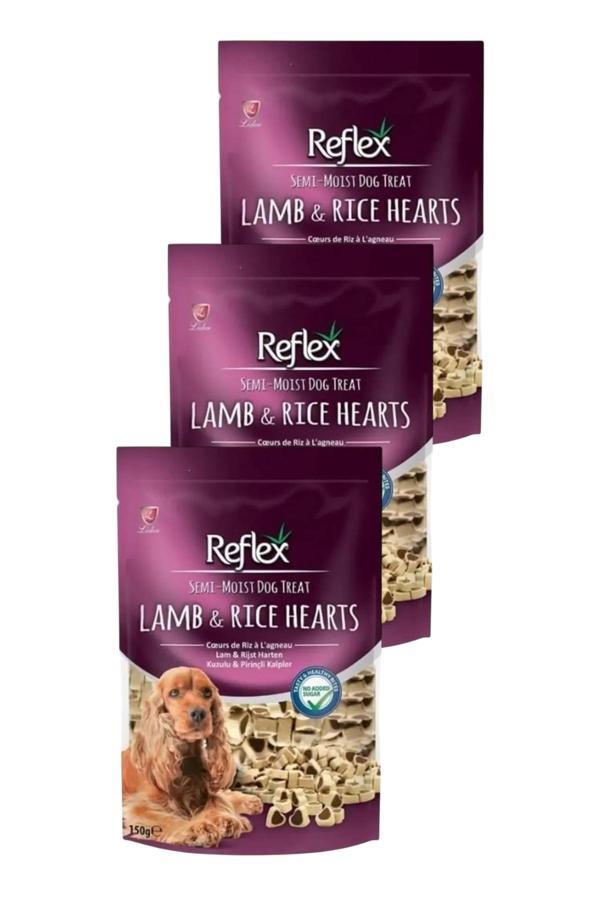 Semi Moist Kuzulu ve Pirinçli Küçük Kalp Köpek Ödül Maması 150 gr Üçlü Paket - Image 1