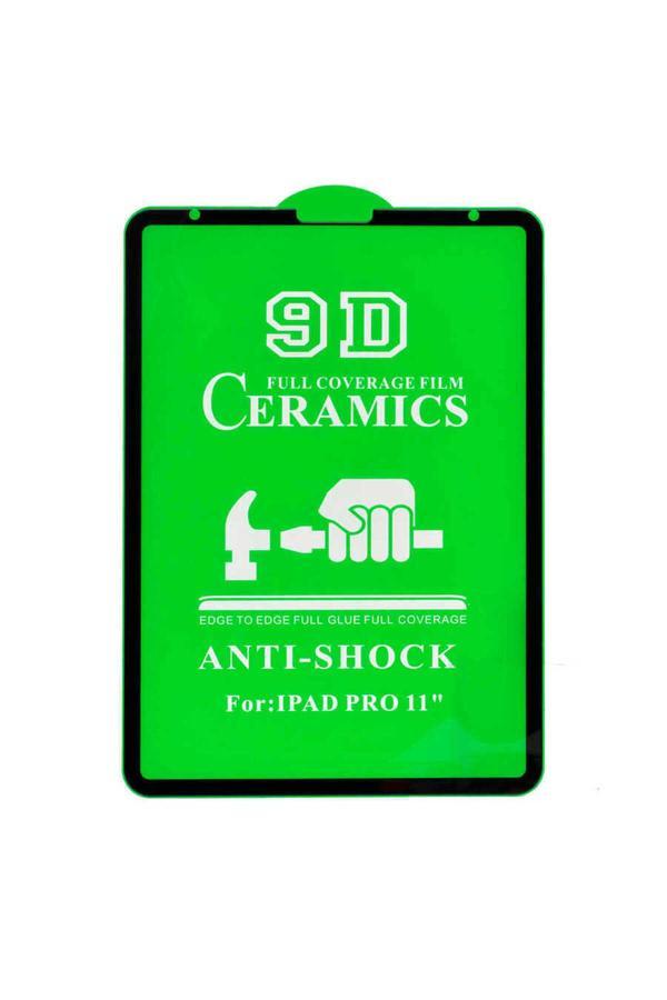 Zore İpad Pro 12.9 2022 M2 Uyumlu Tablet Seramik Ekran Koruyucu-Siyah - Image 1