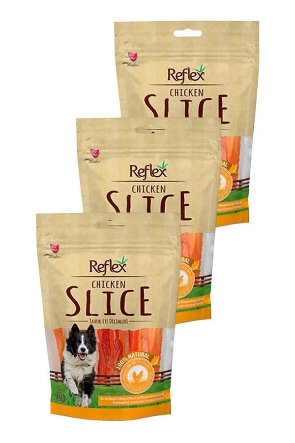 Slice Yumuşak Tavuk Dilimi Köpek Ödül Maması 80gr Üçlü Paket - Image 1