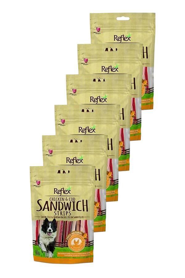 Tavuklu ve Morina Balıklı Sandviç Çubuk Köpek Ödül Maması 80gr Altılı Paket - Image 1