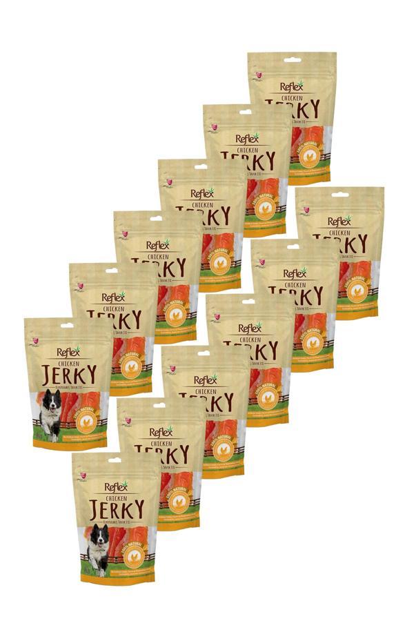 Jerky Kurutulmuş Tavuk Eti Köpek Ödül Maması 80gr Onikili Paket - Image 1