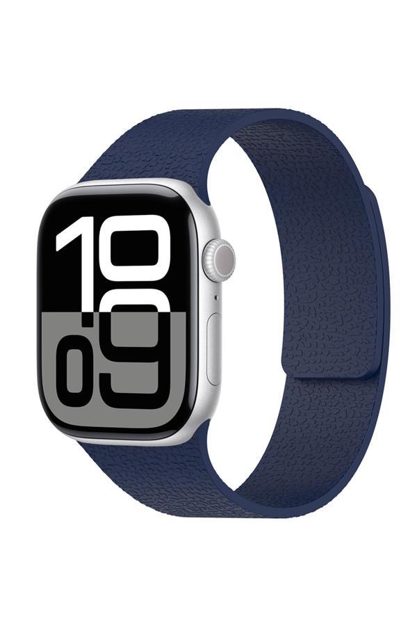 Kılıftech Watch 10 46Mm Kth Krd-136 Kabartma Desenli Silikon Kordon - Lacivert - Image 1