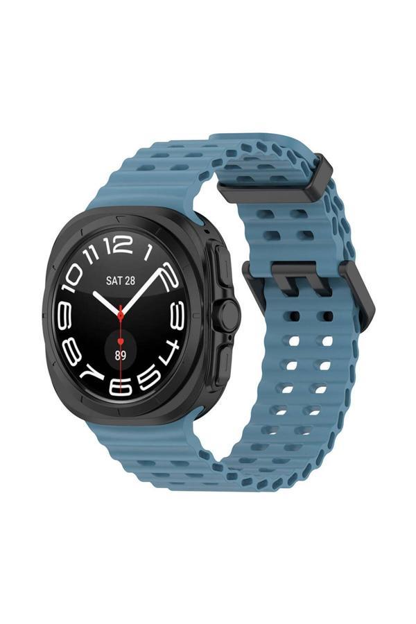 Safa Galaxy Watch Ultra 47Mm Zore Krd-118 Tırtıklı Tasarım Silikon Kordon-Lacivert - Image 1