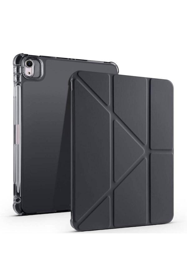 Kılıftech İpad Air 11 2025 M3 Kılıf Zore Tri Folding Kalem Bölmeli Standlı Kılıf - Siyah - Image 1