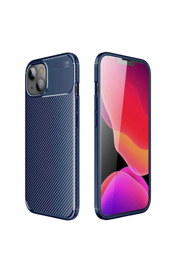 Kılıftech İphone 13 Mini Uyumlu Zore Negro Silikon Kılıf-Lacivert - Image 1
