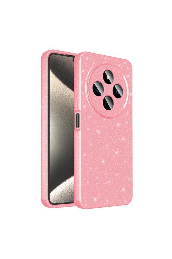 Ardemix Redmi 14C 4G Kılıf Kamera Korumalı Simli Lüks Sys Koton Kapak - Açık Pembe - Image 1