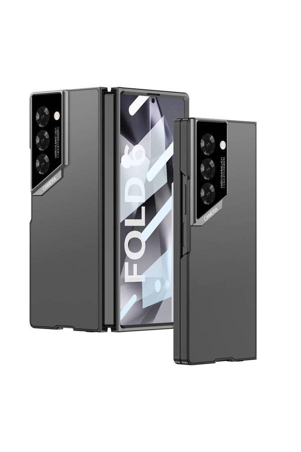 Kılıftech Galaxy Z Fold 6 Kılıf Ultra İnce Kamera Korumalı Sert Rubber Zore 3. Seri Procase Kapak-Siyah - Image 1