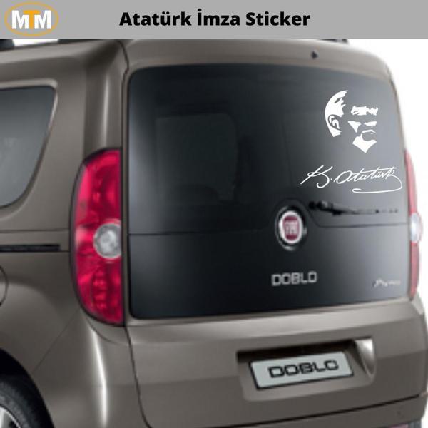 Atatürk İmza Oto Sticker 15 CM - Image 1