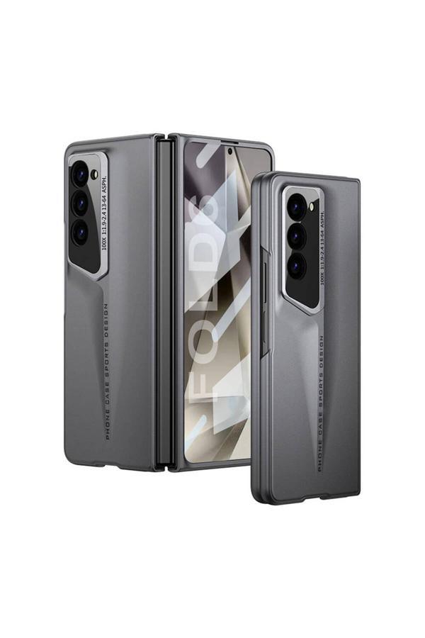 Kılıftech Galaxy Z Fold 6 Kılıf Ultra İnce Kamera Korumalı Sert Rubber Zore Procase Kapak-Gri - Image 1