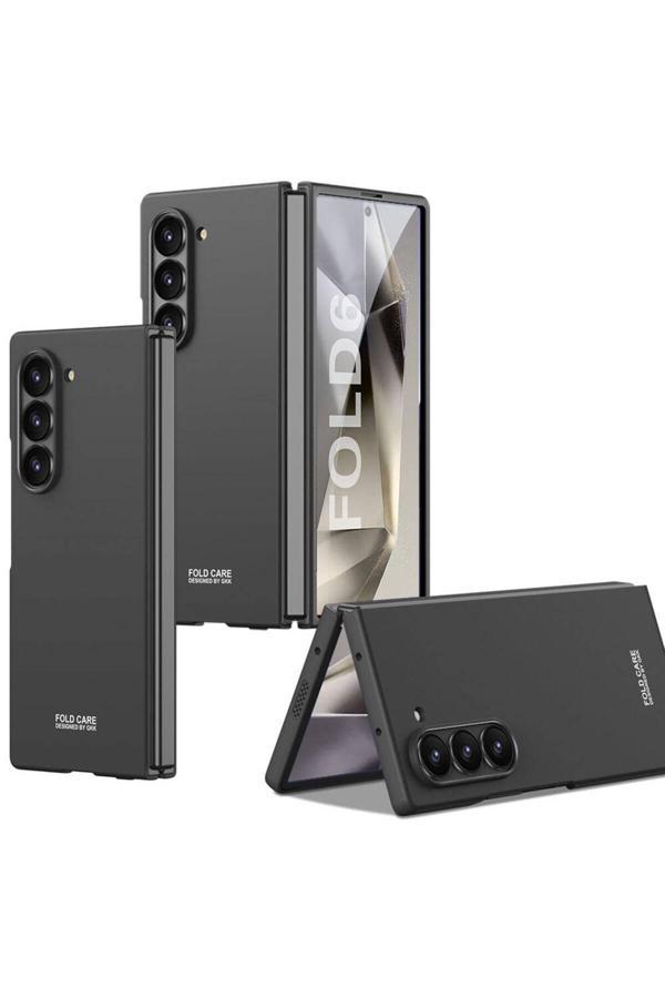 Kılıftech Galaxy Z Fold 6 Kılıf Zore Sert Kıpta Kapak-Siyah - Image 1